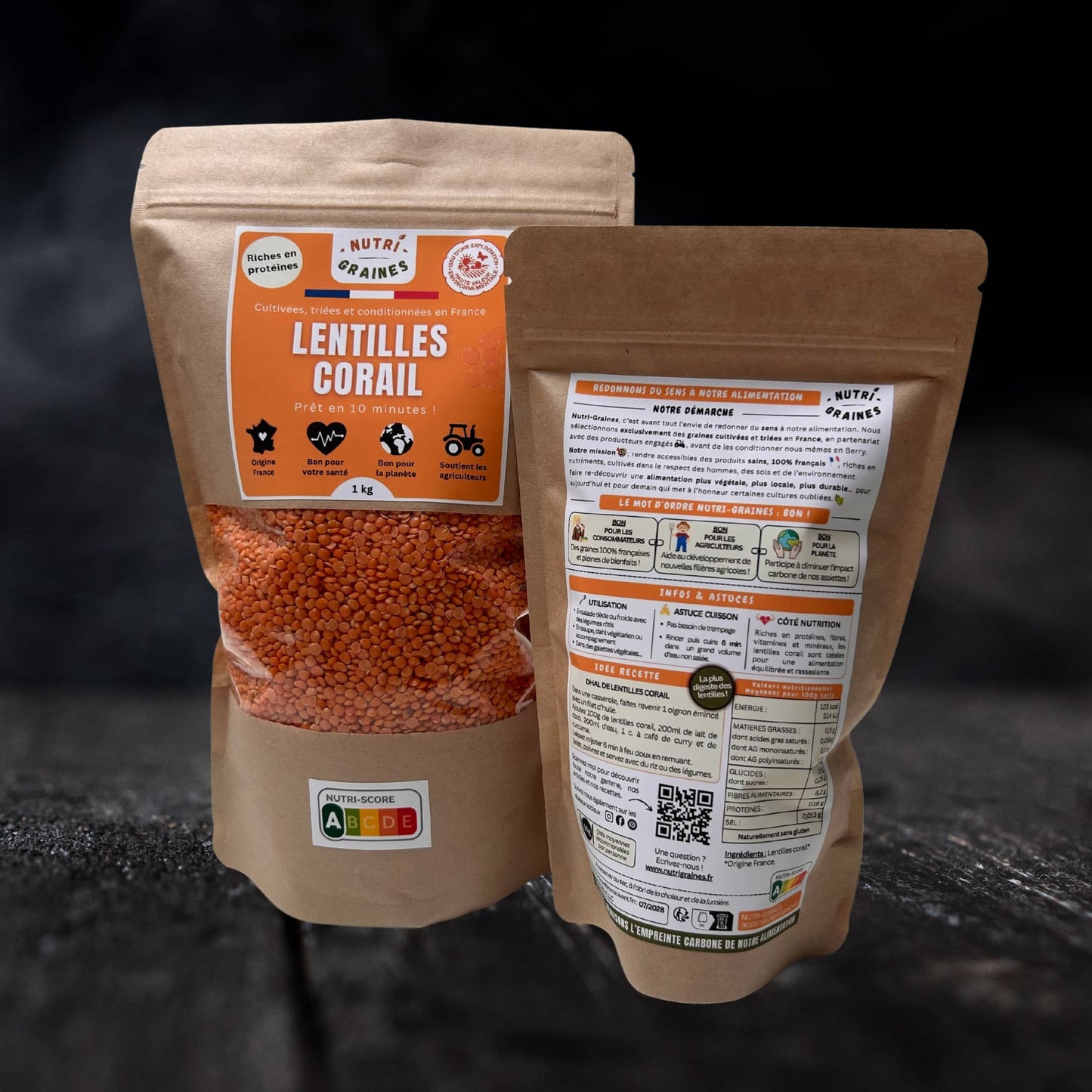 Lentilles Corail HVE Origine France