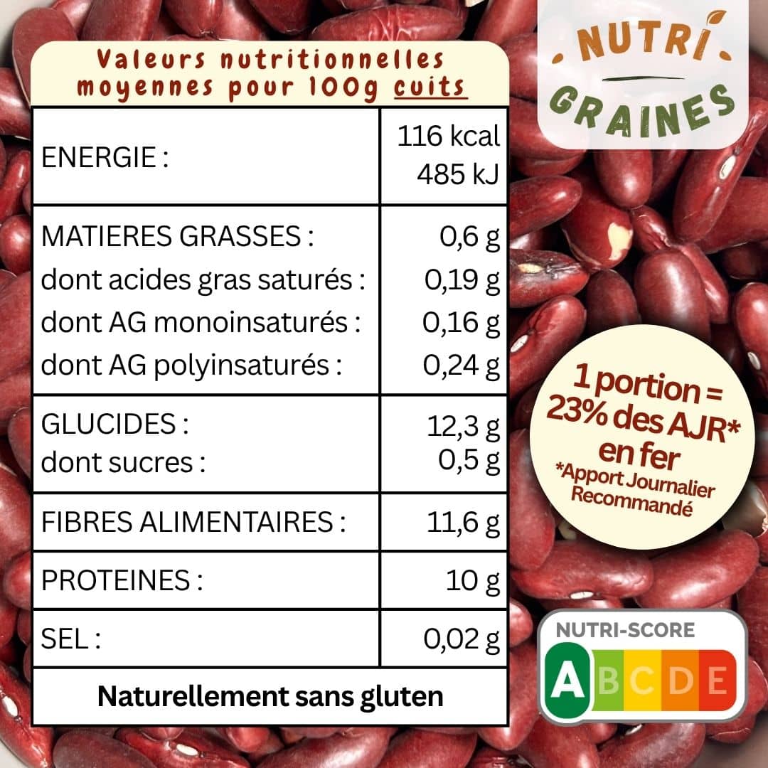 Haricots rouges HVE Origine France