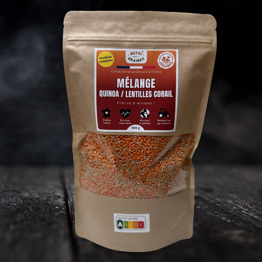 melange quinoa lentilles corail origine france 500g