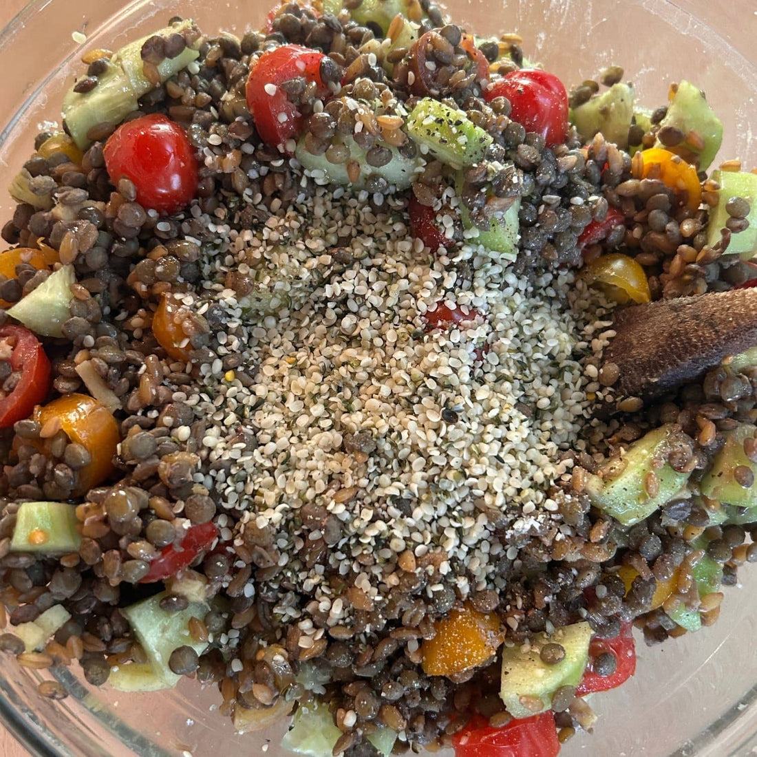salade de lentilles vertes gourmande