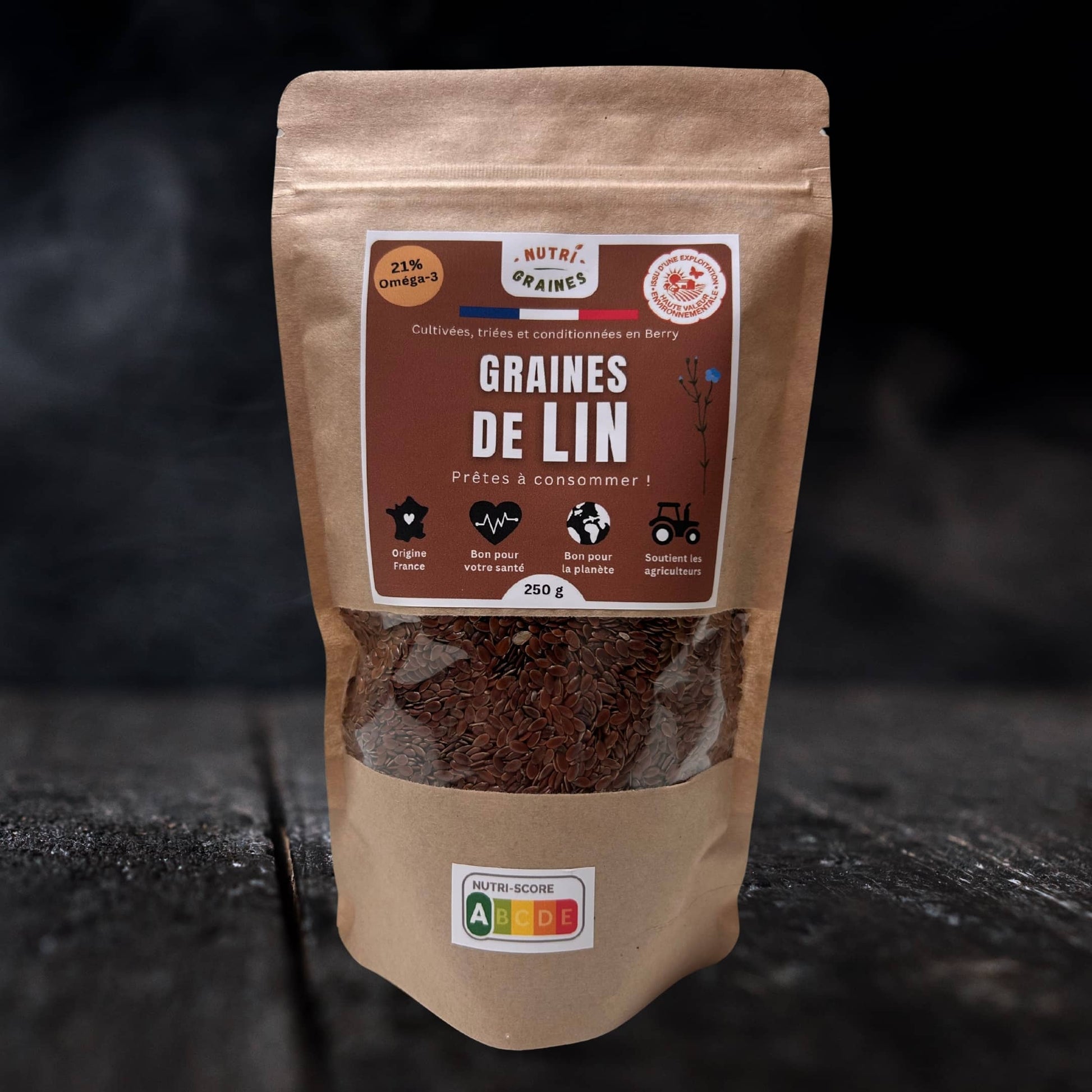 graines de lin HVE origine France 250g