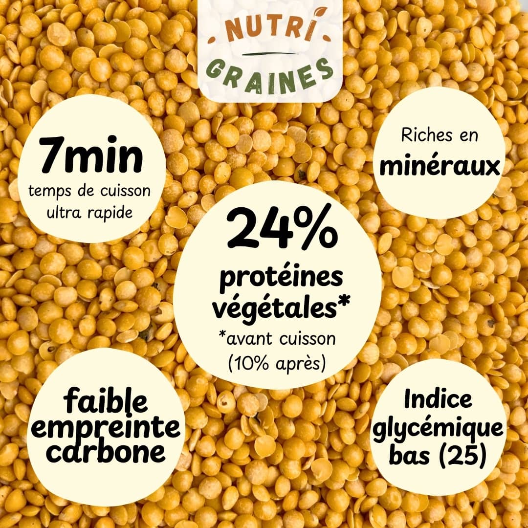 Lentilles jaunes origine France