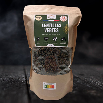 lentilles vertes HVE origine France 1kg