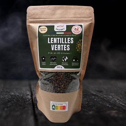 lentilles vertes HVE origine France 500g